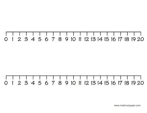 0 20 Number Line Printable
