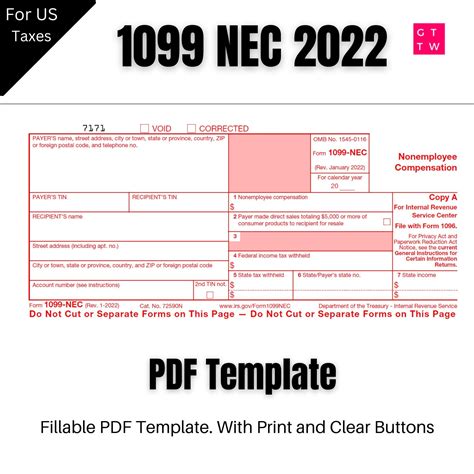 1099 Nec Printable Form