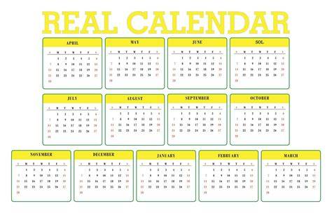 13 Month Calendar Month Names