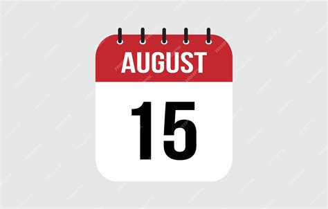 15 August Calendar