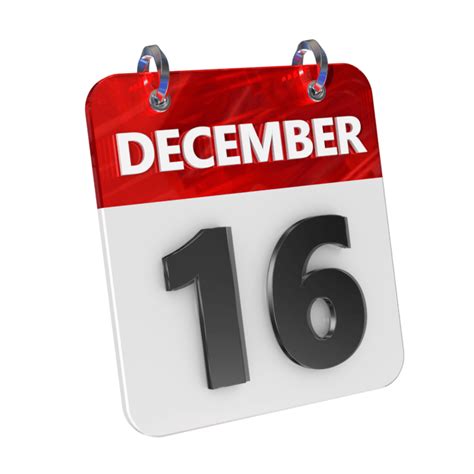 16 December Calendar