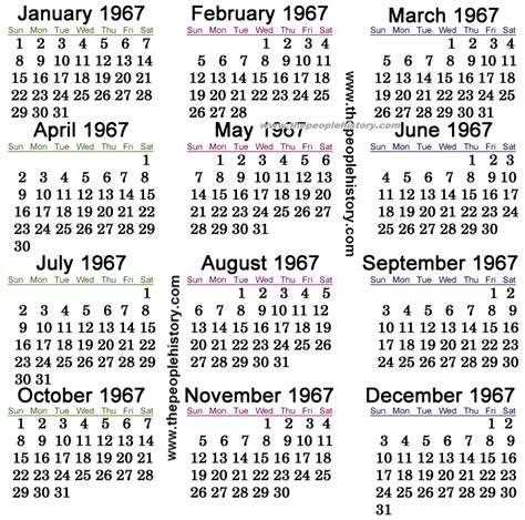 1967 Calendar Year