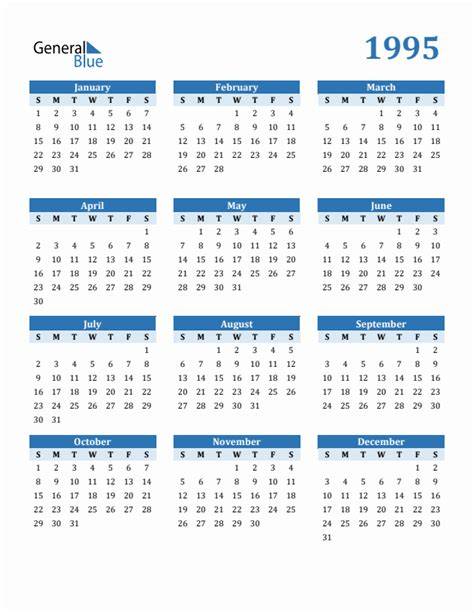 1995 Calendar Year