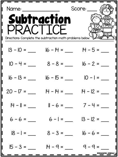 1st Grade Printable Worksheets