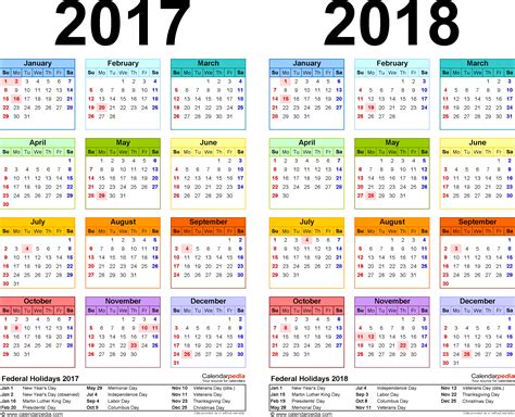 2017 2018 Calendar
