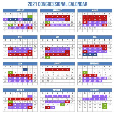 2021 Congress Calendar
