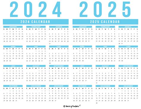 2024 And 2025 Calendar