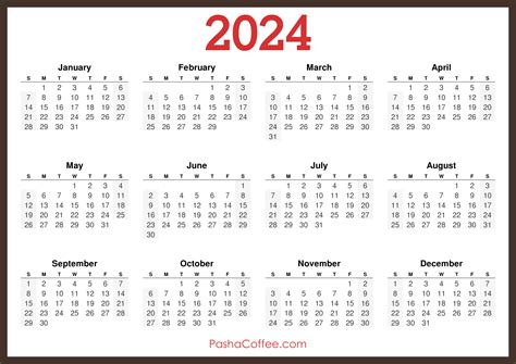 2024 Calendar Filetype Pdf