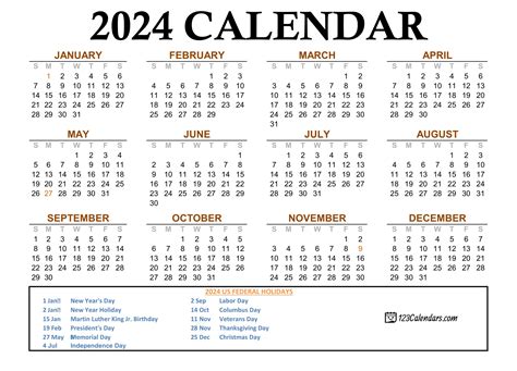 2024 Calendars Printable Free