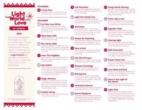 2024 Light The World Calendar