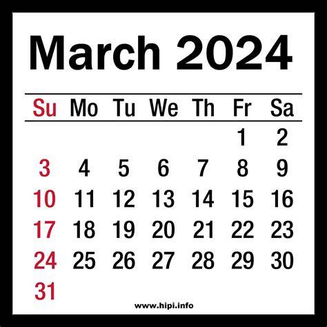 2024 March Calendar