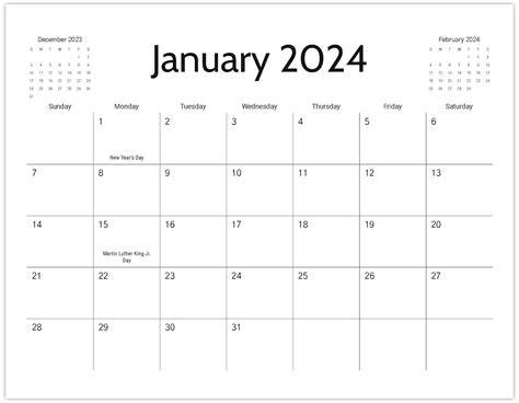 2024 Printable Calendar By Month