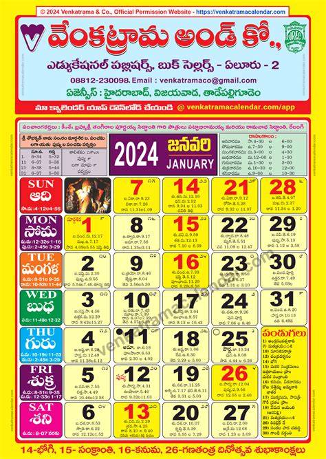 2024 Telugu Calendar Pdf