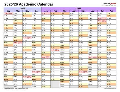 2025 26 Academic Calendar