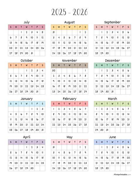 2025 Calendar 2026 Printable Pdf Free