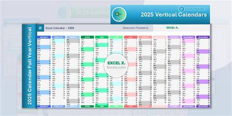 2025 Calendar Excel Template