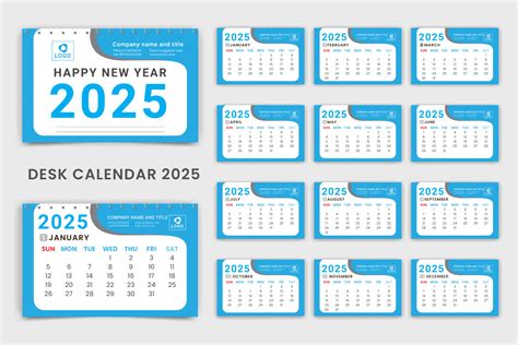 2025 Desk Calendar Printable