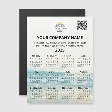 2025 Magnet Calendar