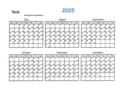 2025 Shift Calendar