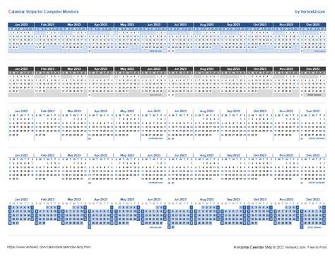 2025 Strip Calendar Printable