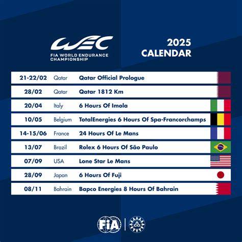 2025 Wec Calendar