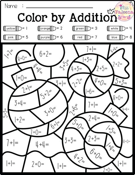 2nd Grade Math Coloring Sheets