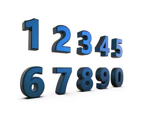3d Printable Numbers