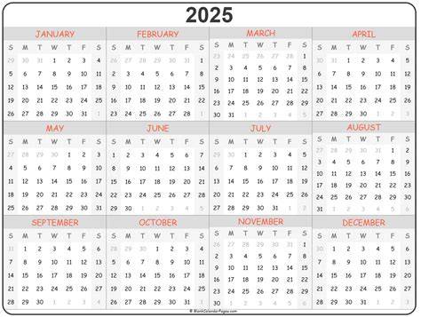 4 4 5 Calendar 2025