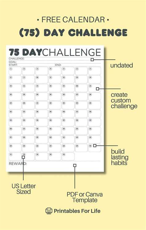 75 Day Calendar