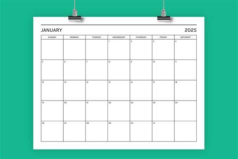 8 5 X 11 Printable Calendar