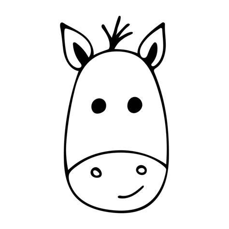 A Picture Of A Horse Face To Color