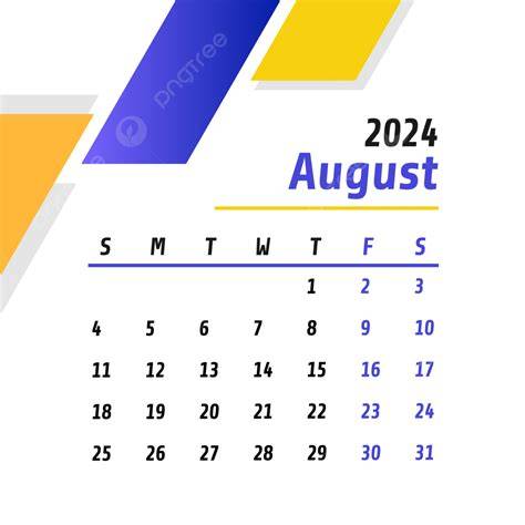 august 2024 calendar