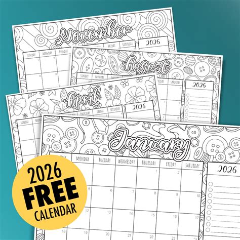 colouring in calendar