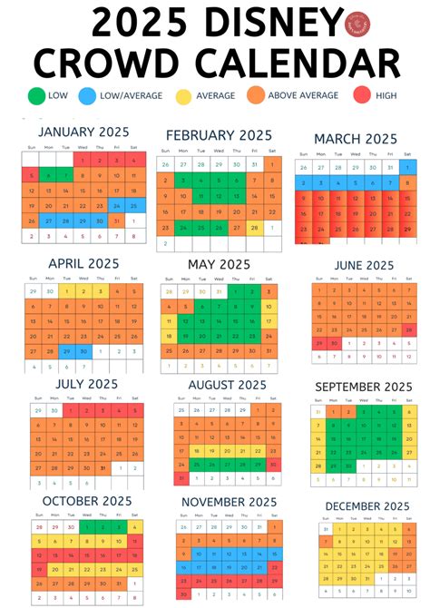 disneyland crowd calendar 2025