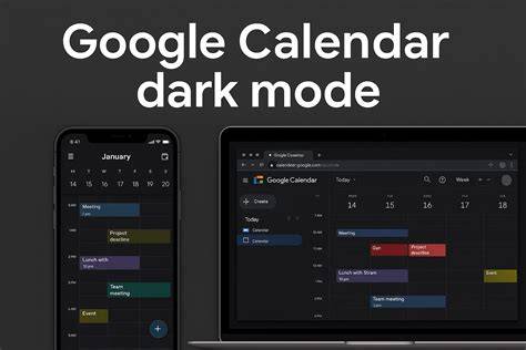 google calendar dark mode