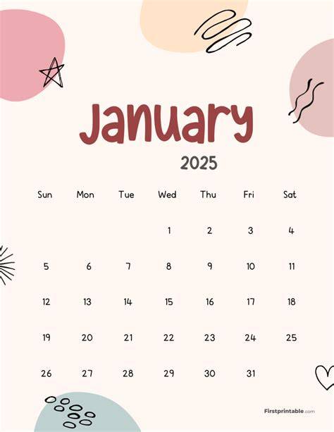 january 2025 calendar