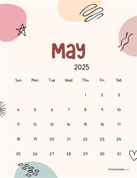 may 2025 calendar