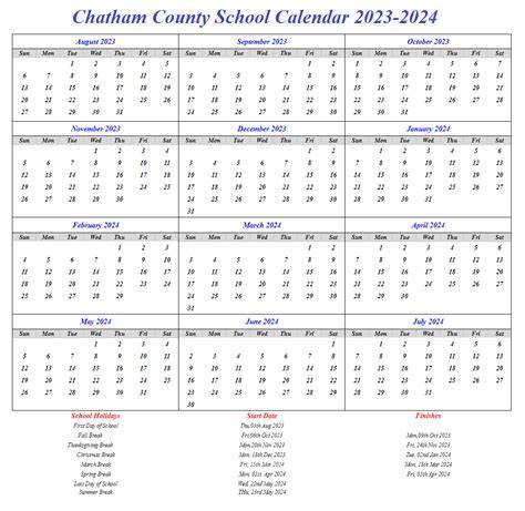 savannah chatham county schools calendar