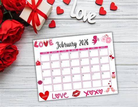valentine s day calendar