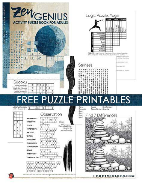Activity Pages For Adults