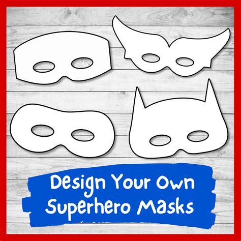 Actual Size Printable Superhero Mask Template