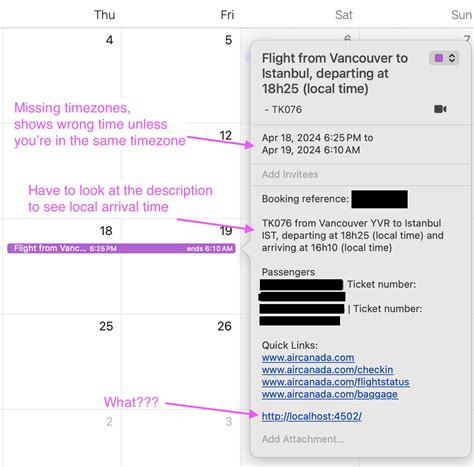 Add Flights To Apple Calendar