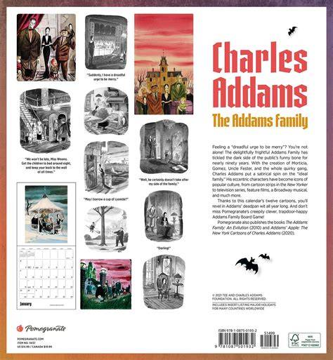 Addams Family Calendar