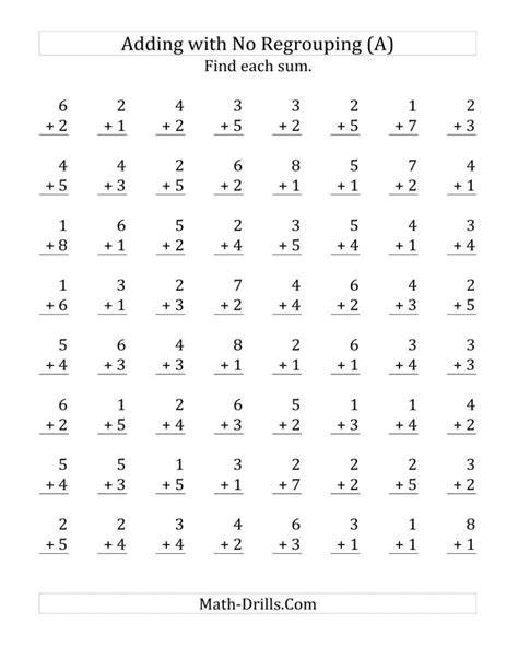 Addition Worksheets Free Printable