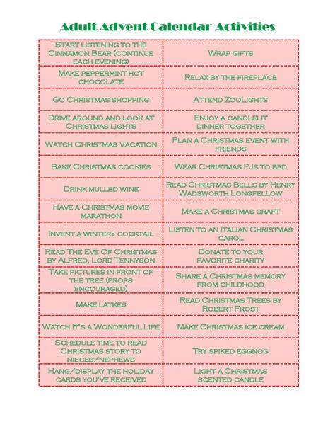 Adult Advent Calendar Ideas