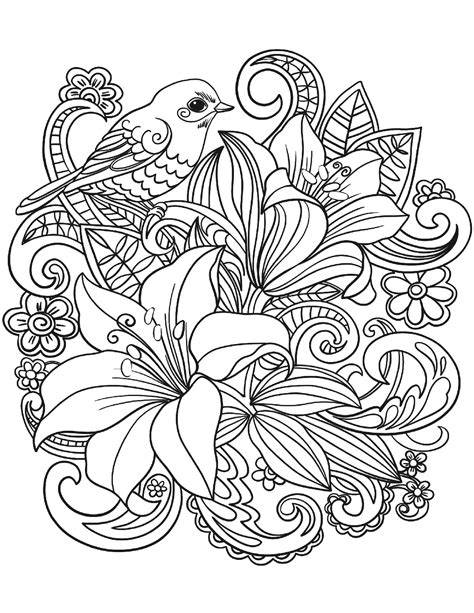Adult Coloring Books Floral