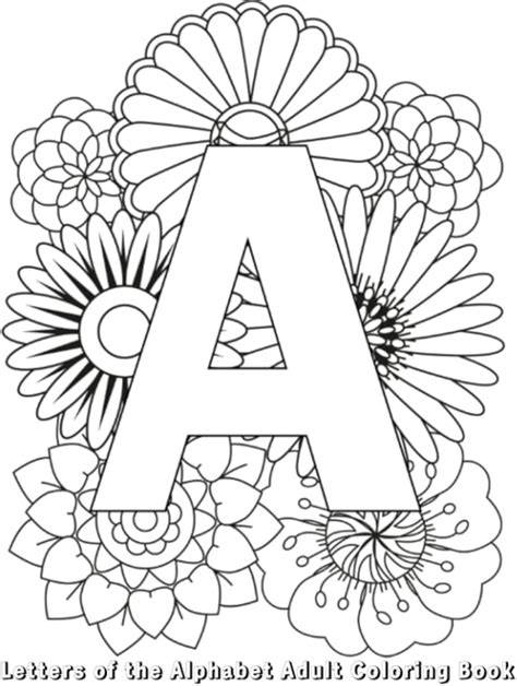 Adult Coloring Letters