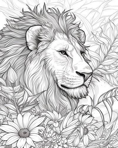 Adult Coloring Lion