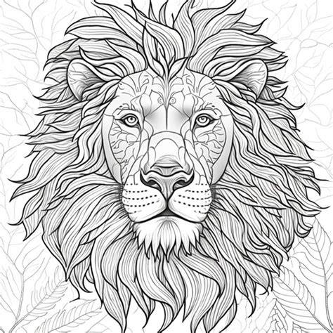 Adult Coloring Pages Lion