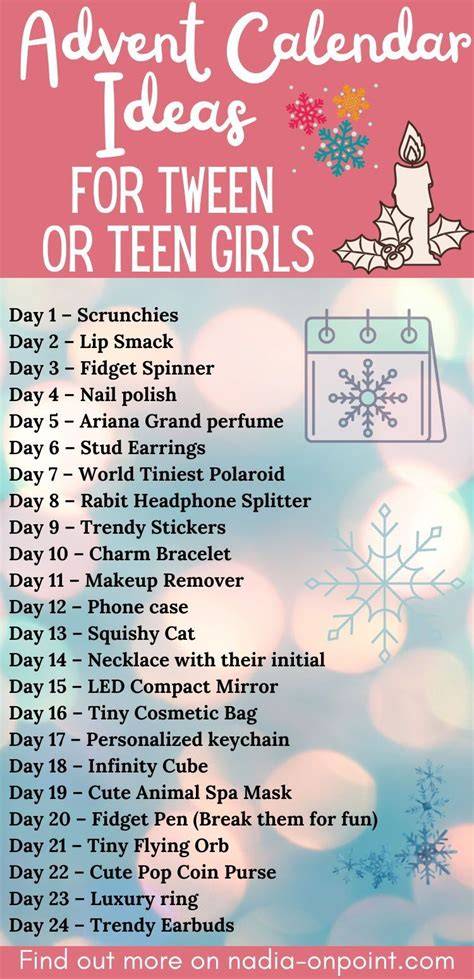 Advent Calendar Ideas Teenage